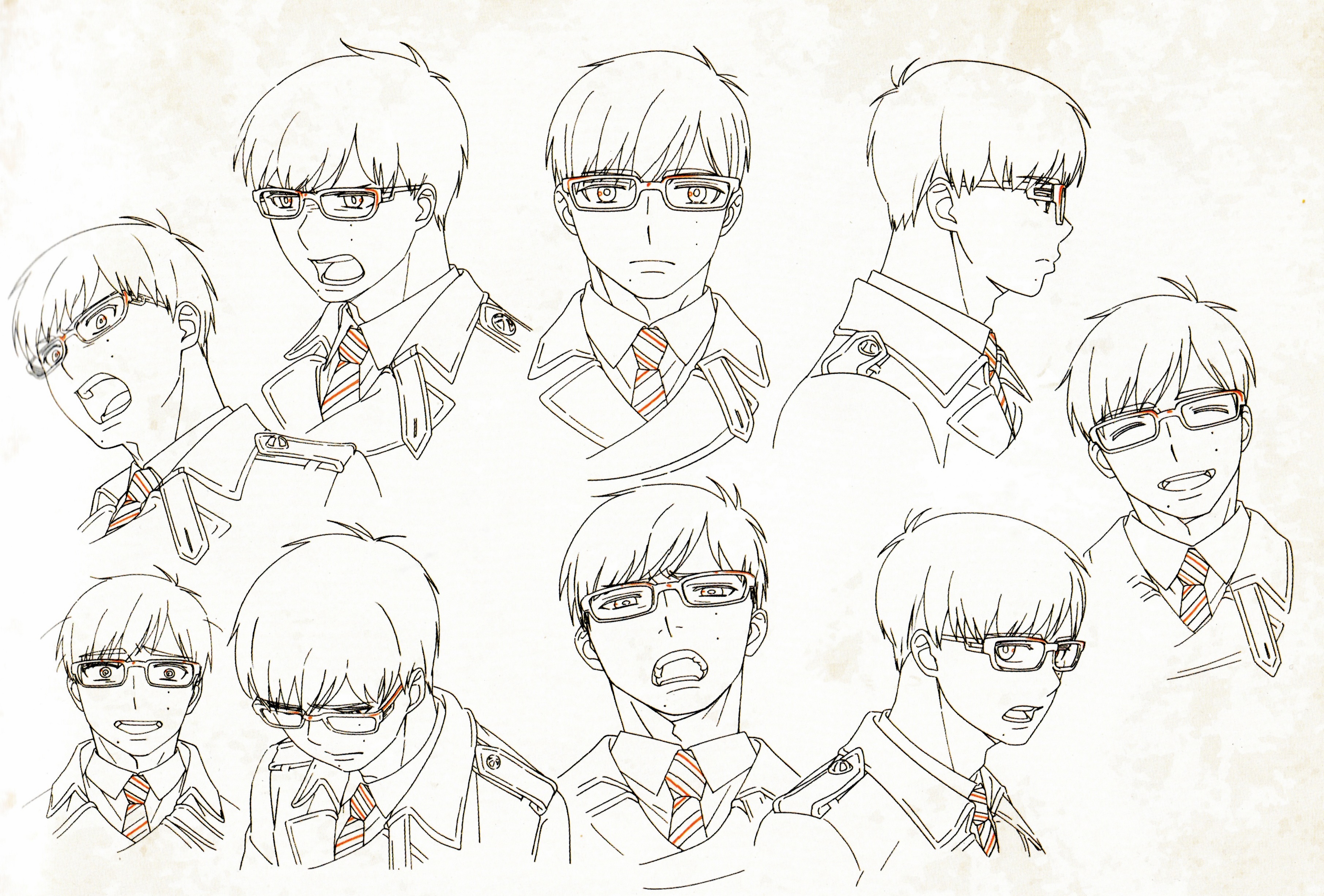 oohigashi-yurie-ao-no-exorcist-okumura-yukio-character-design-line-art